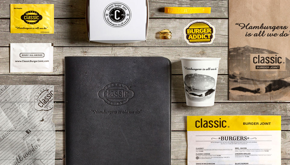 Classic Burger Joint - Concept Development, Brand Identity Creation, Marketing & Communication