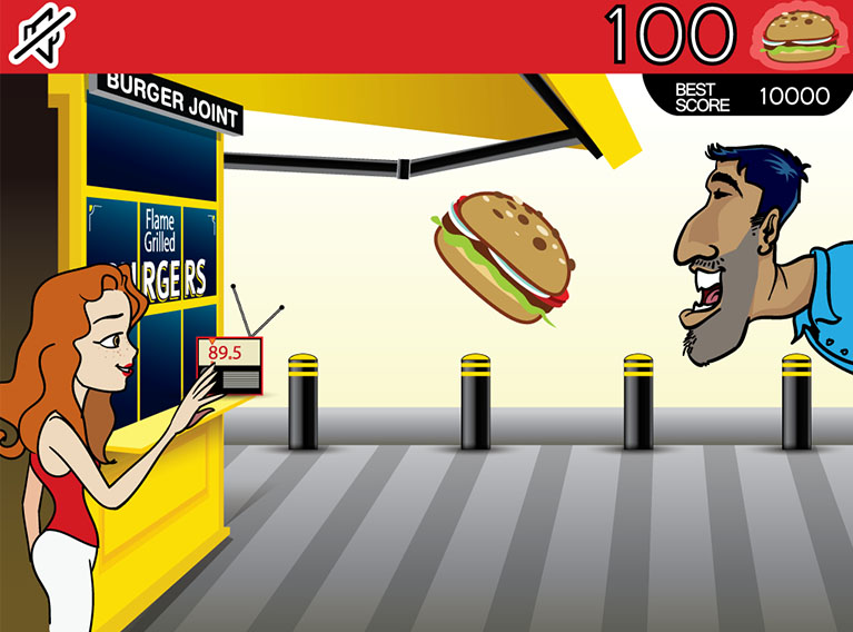 Burger Attack – Mobile Game Design & Development, Character Creation and Digital Plan