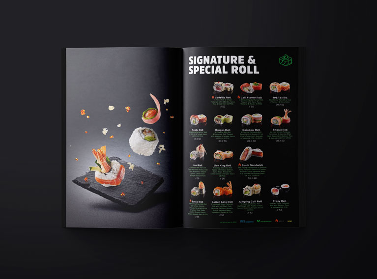 Miyabi – Experimental Photography And Menu Design For Dubai Restaurant Chain