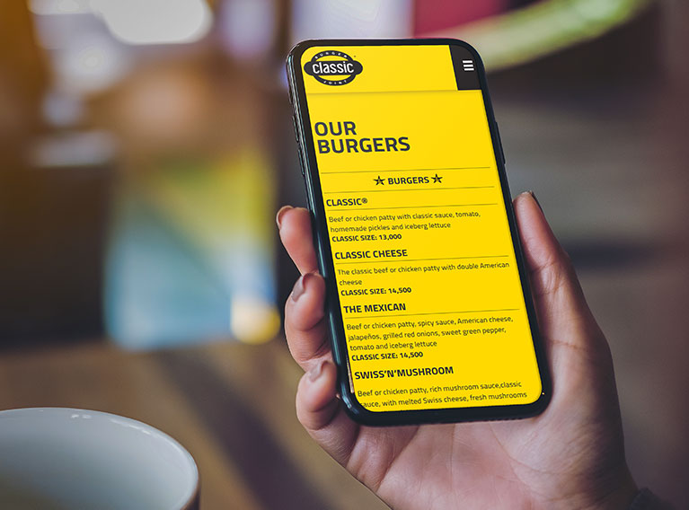 Classic Burger Joint – Bold & Vibrant Website To Match The Brand Identity