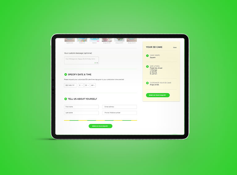 Kreema – eCommerce Website & Digital Comment Card For UAE Cake Shop