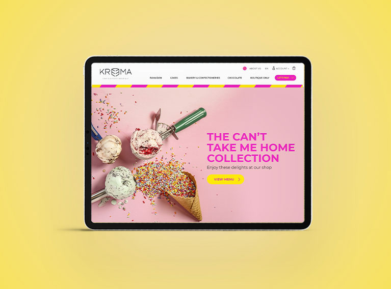 Kreema – eCommerce Website & Digital Comment Card For UAE Cake Shop