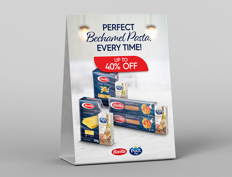 Barilla & Puck – Packaging Design, POSM Branding & Content Shoot For The UAE